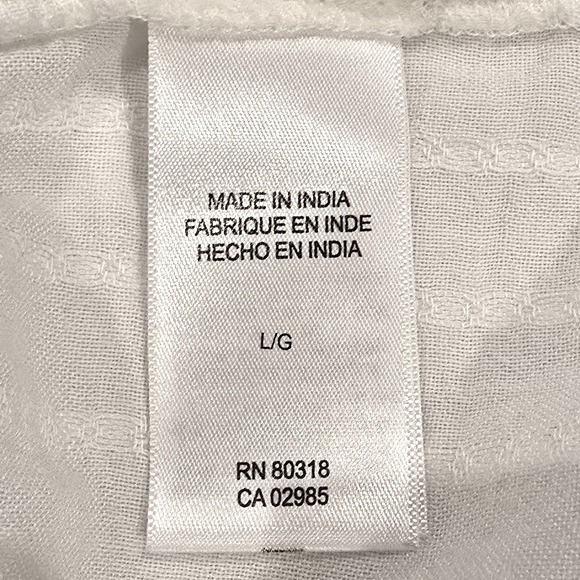 Lucky Brand Ivory Lace Trim Babydoll Blouse - Boho Cottagecore Top - Size Large - Picture 11 of 12